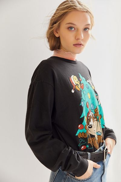 Junk Food Looney Tunes Christmas Long Sleeve Tee