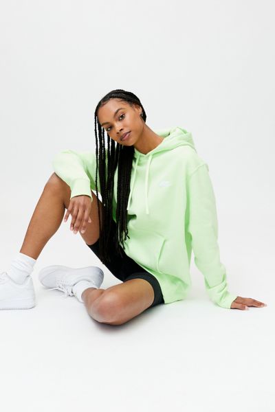 Nike mini metallic swoosh best sale oversized pastel green hoodie