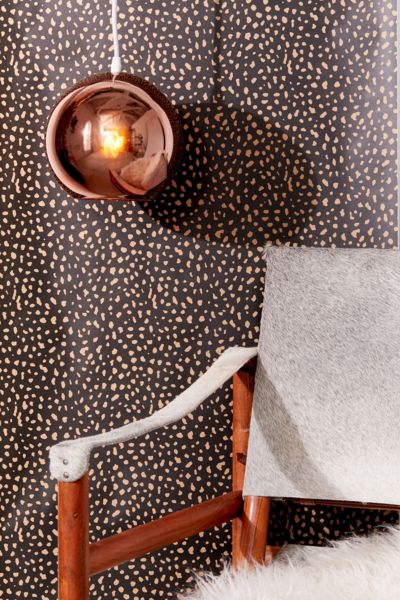 Urban Outfitters Animal Print Removable Wallpaper In Black