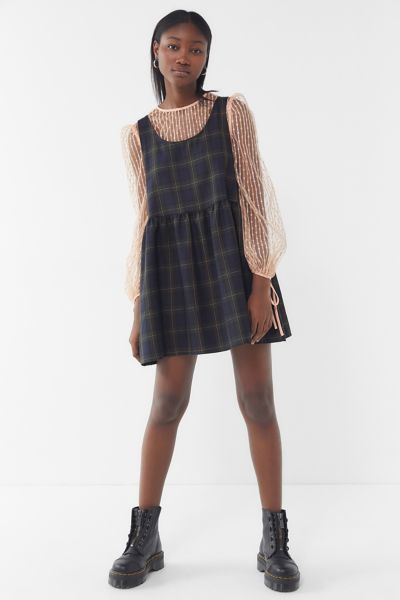 Urban Renewal Remnants Plaid Babydoll Dress | Urban Outfitters