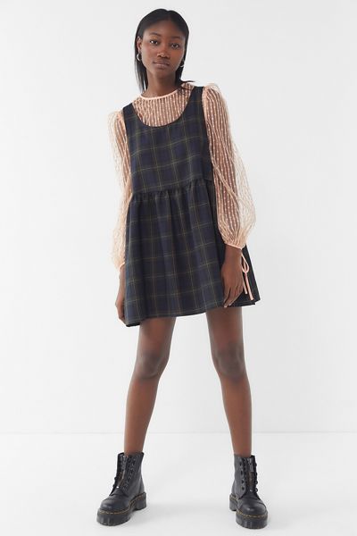 Urban Renewal Remnants Plaid Babydoll Dress