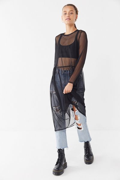 Urban Renewal Remnants Mesh Midi Dress