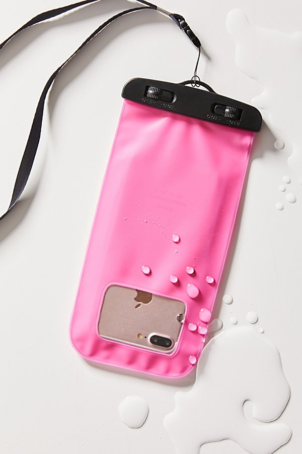 Urban Outfitters Waterproof Phone Holder In Neon Pink