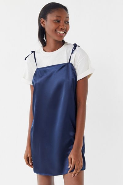 Urban Renewal Remnants Satin Tie-Shoulder Slip Dress