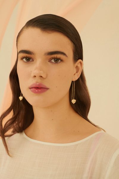 Locked Away Heart Threader Earring