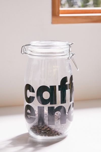 Large Clipped Glass Storage Jar