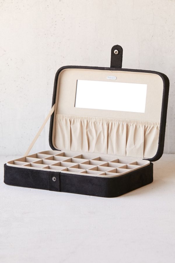 Slide View: 1: Mele & Co. Maria Large Flocked Jewelry Box