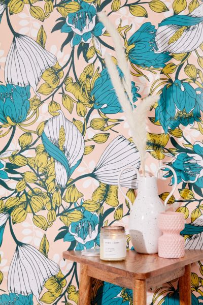 Urban Outfitters Tropical Bloom Removable Wallpaper