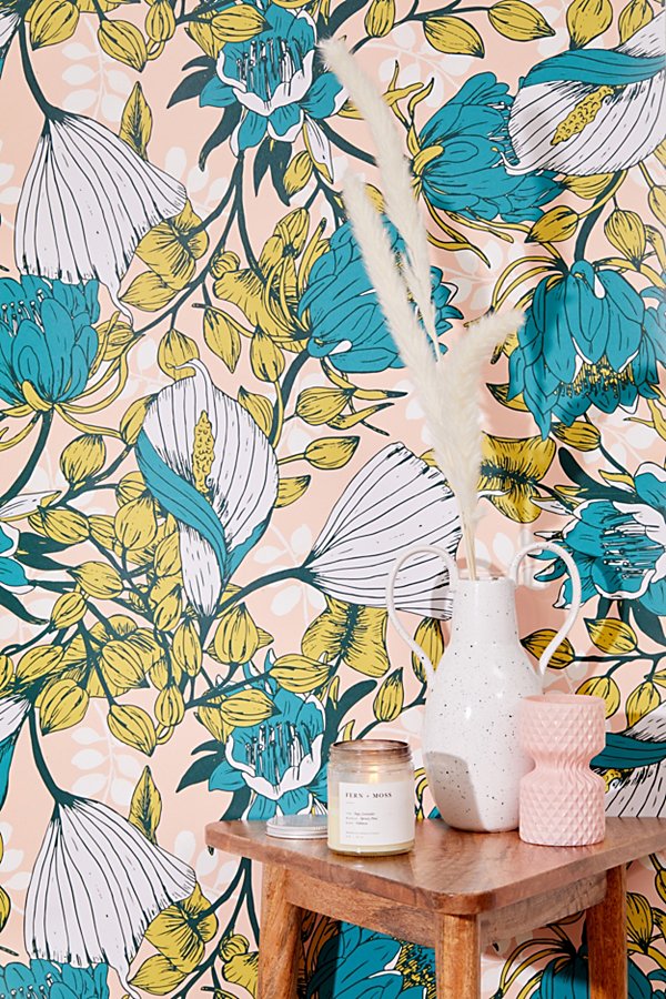 Urban Outfitters Tropical Bloom Removable Wallpaper