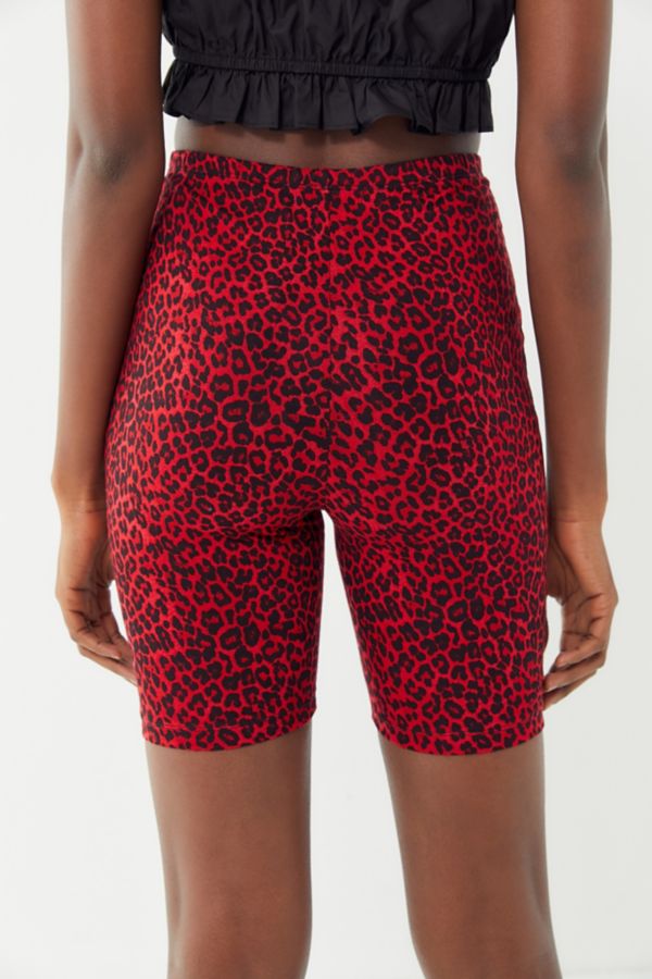 motel leopard print bike short