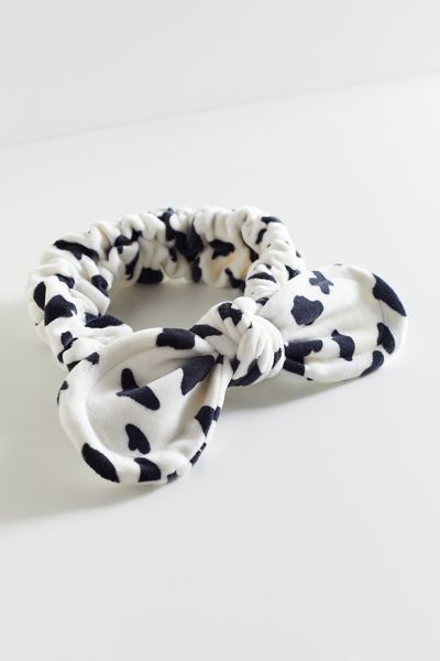 Urban Outfitters Spa Day Headband In Cow Print