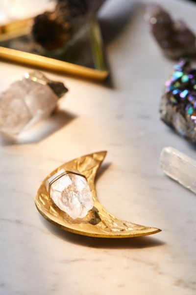 Ariana Ost Crystal Moon Dish In Gold