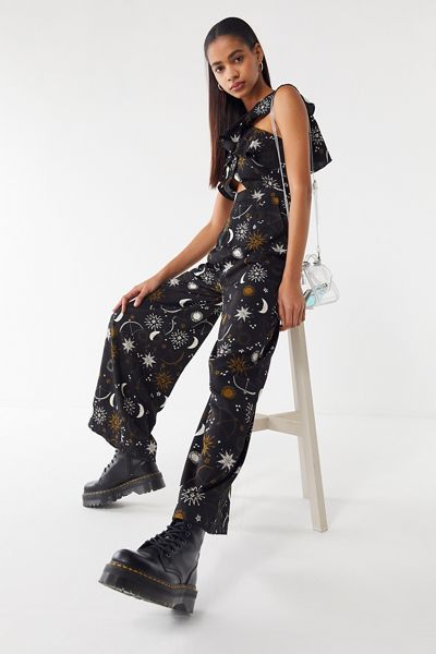 Lost + Wander Zodiac Cross-Front Ruffle Jumpsuit