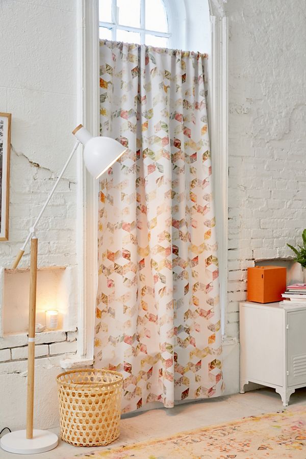 Slide View: 1: Florent Bodart For Deny Geo Flowers Room Darkening Window Panel