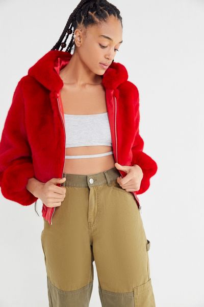 I.AM.GIA 7171 Faux Fur Cropped Jacket