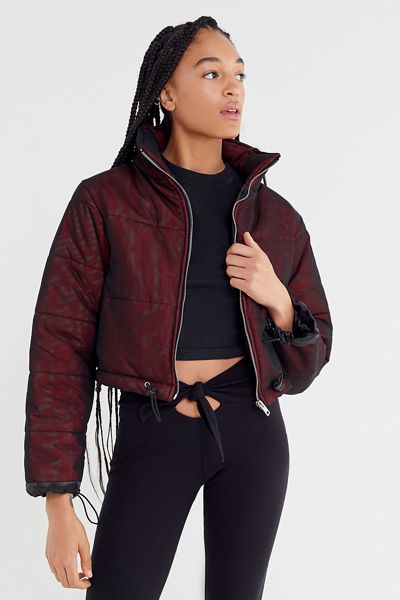 I.AM.GIA Road Warrior Mesh Cropped Puffer Jacket