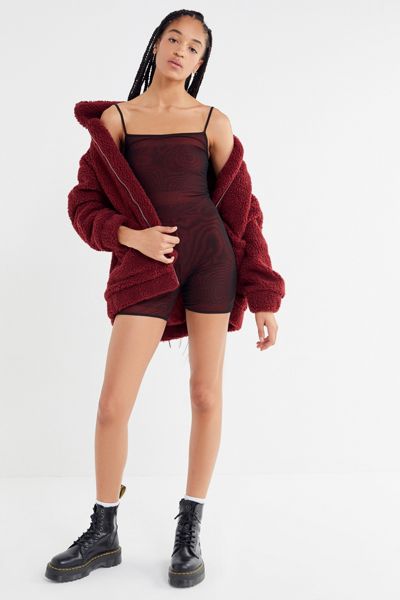 I.AM.GIA Ulric Mesh Square-Neck Romper