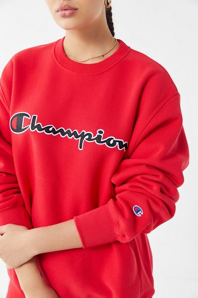 Champion Chain Stitch Script Crew-Neck Sweatshirt