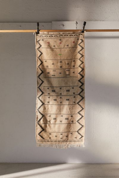 Urban Renewal One-Of-A-Kind Moroccan Woven Wool Rug