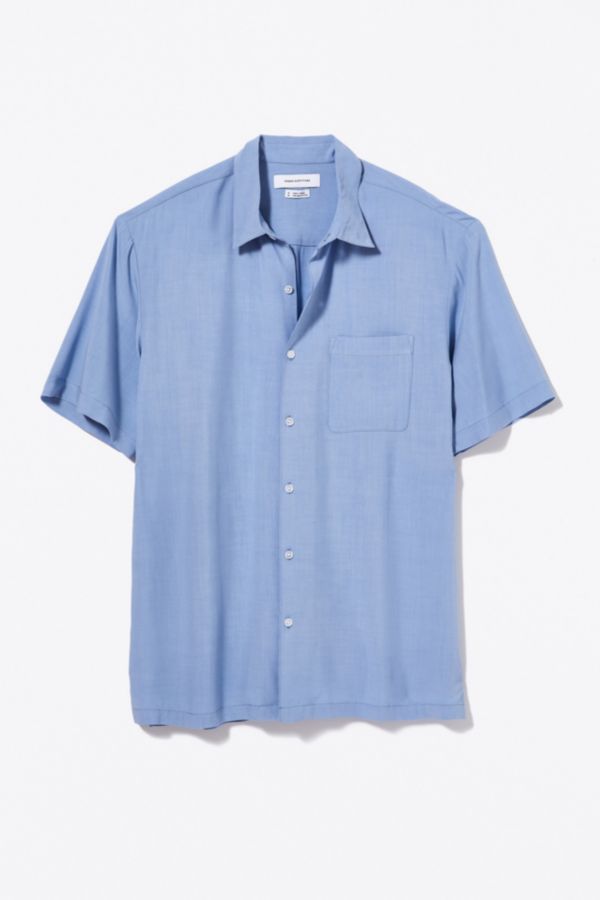 UO Solid Rayon Short Sleeve Button-Down Shirt | Urban Outfitters