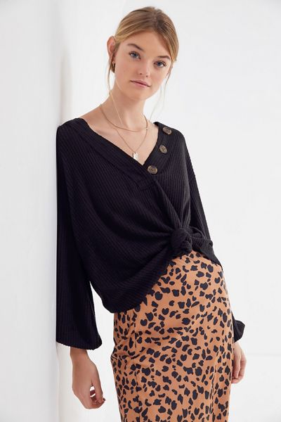 Out From Under Madison Thermal Balloon Sleeve Top