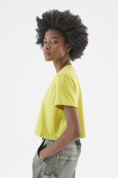 Urban Outfitters Uo Best Friend Essential Tee In Chartreuse