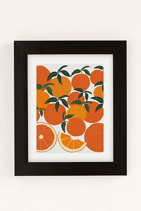 Leanne Simpson Orange Harvest Art Print In Black Matte Frame At Urban Outfitters