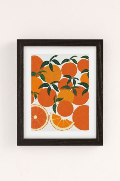 Leanne Simpson Orange Harvest Art Print In Black Wood Frame At Urban Outfitters