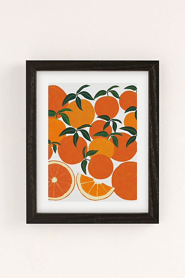 Leanne Simpson Orange Harvest Art Print In Black Wood Frame At Urban Outfitters
