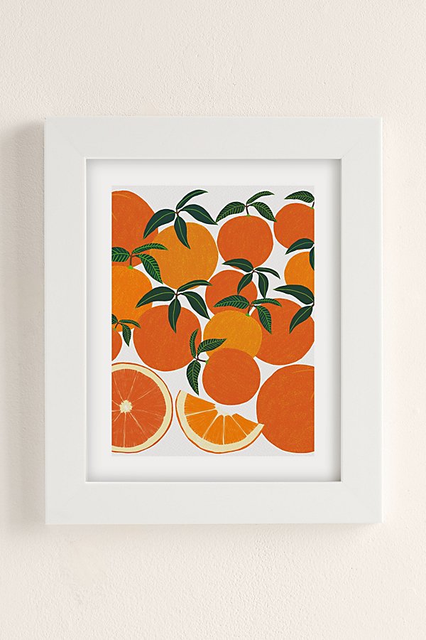 Leanne Simpson Orange Harvest Art Print In White Matte Frame At Urban Outfitters