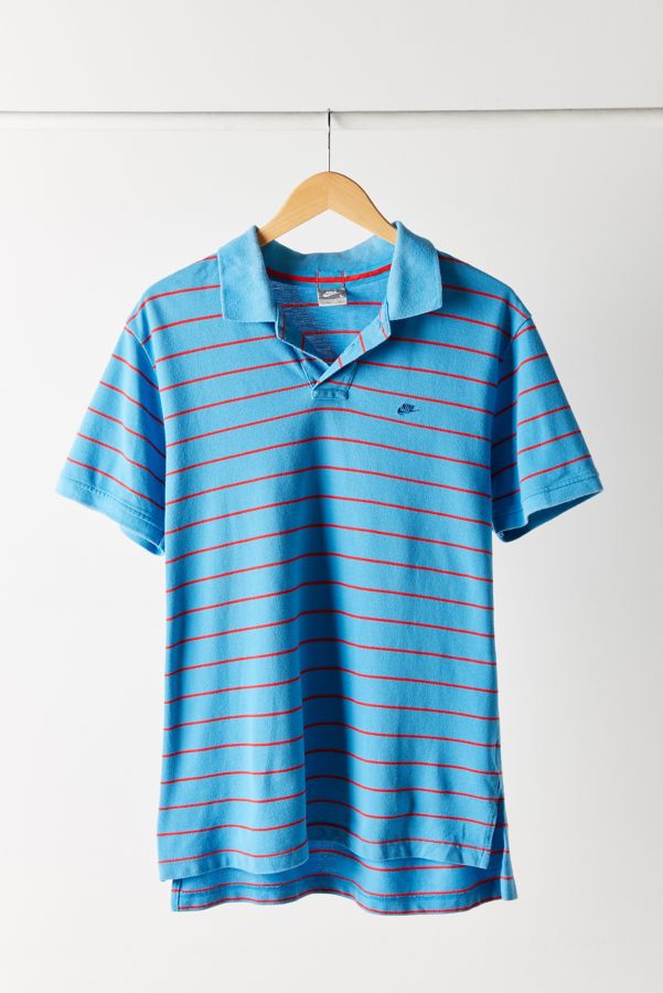 Vintage Nike Blue Stripe Polo Shirt | Urban Outfitters
