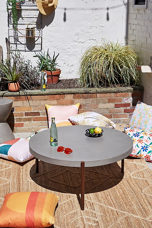 Urban Outfitters Alper Outdoor Coffee Table In Grey