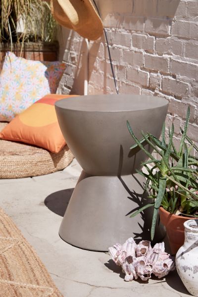 Urban Outfitters Alper Hourglass Outdoor Stool In Grey