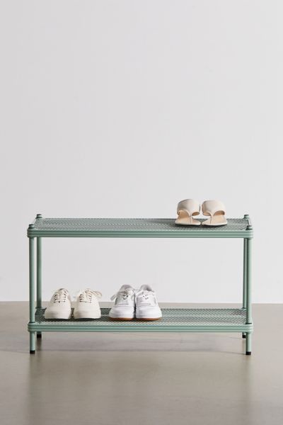 Urban Outfitters Metal Shoe Rack In Olive