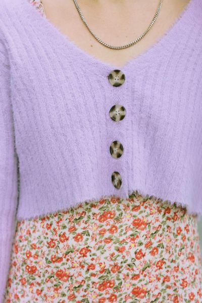 urban outfitters fuzzy cardigan