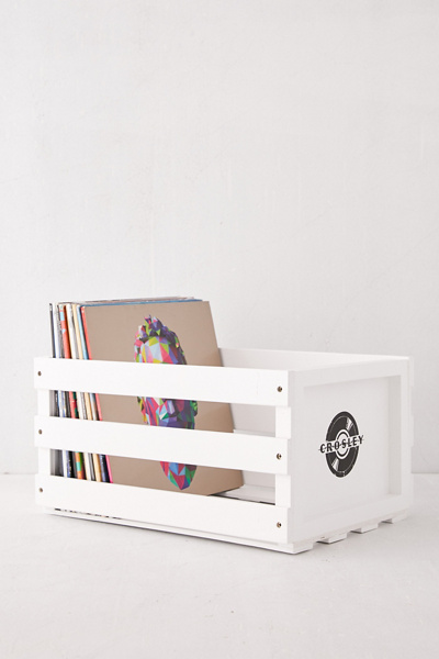 Crosley Record Crate In White