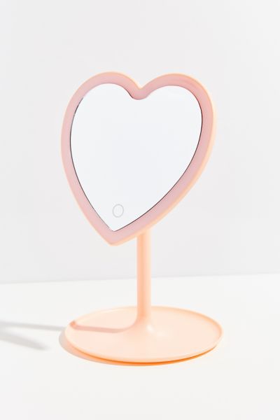 Urban Outfitters Uo Heartbeat Makeup Vanity Mirror In Pink