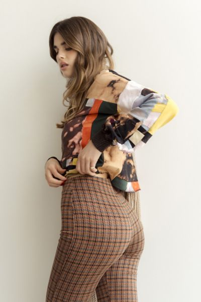 Urban Outfitters Uo Cara High-waisted Kick Flare Pant In Orange