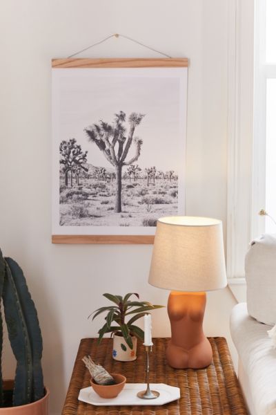 Deny Designs Bree Madden For Deny Joshua Tree Dowel Art Print In Black + White