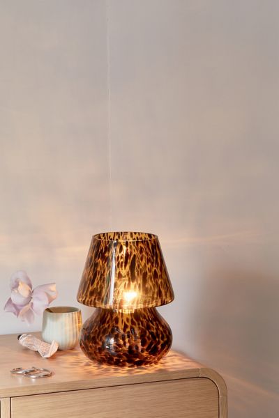 Urban Outfitters Ansel Glass Table Lamp In Brown