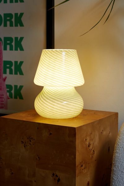 Urban Outfitters Ansel Glass Table Lamp In Green