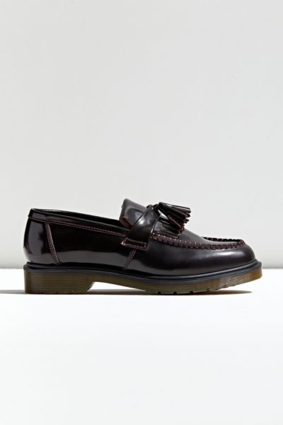 Dr. Martens' Mie Vintage Tassled Leather Loafers In Maroon