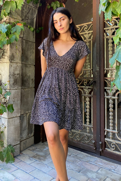 julia tiered ruffle mini dress UO Julia Tiered Ruffle Mini Dress