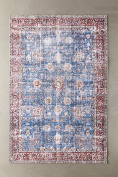 Urban Outfitters Charlotte Printed Rug In Blue