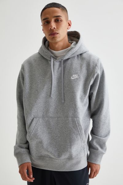 Nike Sportswear Club Fleece Hoodie Logo Sweatshirt In Dark Grey