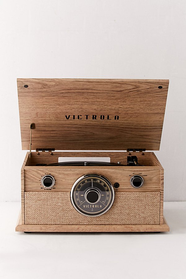 Victrola 4-in-1 Bluetooth Record Player In Light Brown