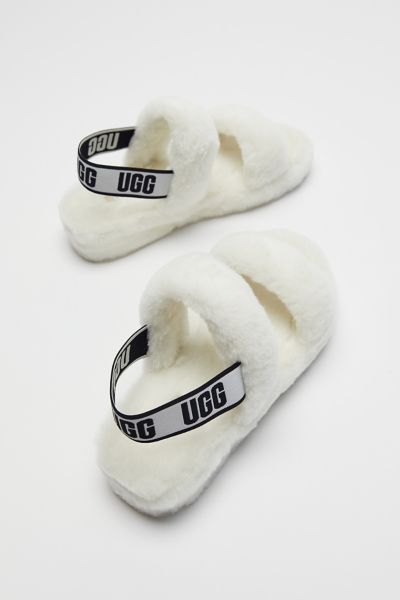 Ugg Oh Fluffita Slingback Slippers In White
