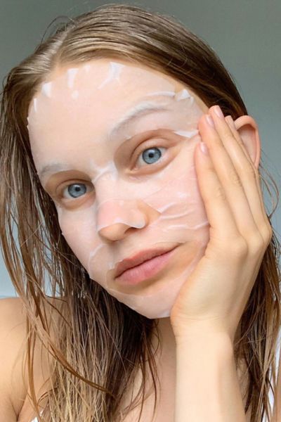 Urban Outfitters Crystal Sheet Mask In Jade