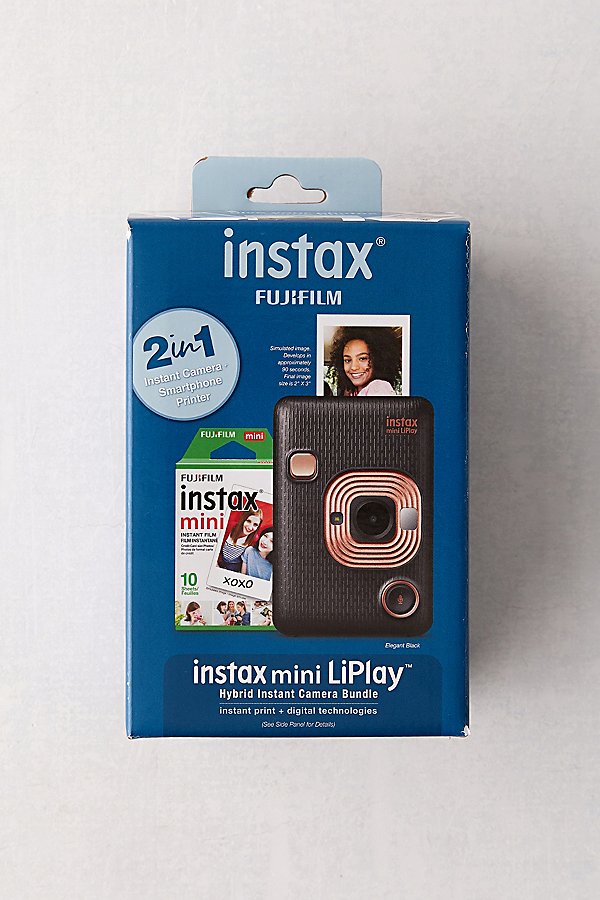 Fujifilm Liplay Instax Mini Digital Instant Camera Bundle In Black