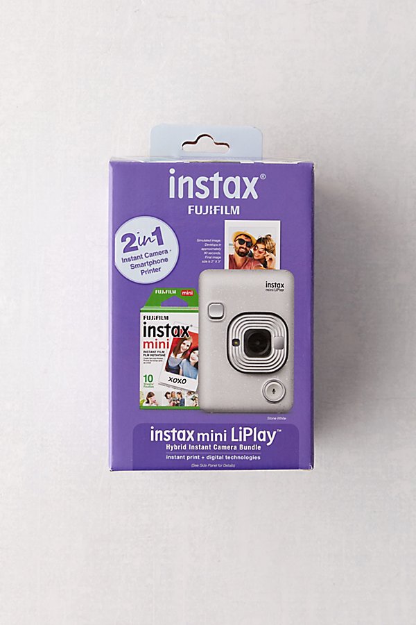Fujifilm Liplay Instax Mini Digital Instant Camera Bundle In White